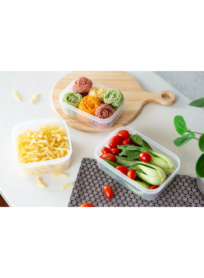 Inochi Hokkaido Food Storage Container Set 6pcs (500-750-1000-1500-2000-2500ML) | High-quality PP Safe Material | Store and Preserve Food, Pack Lunch, Kitchen Organizer | Freezer, Microwave & Dishwasher Safe | Reusable Food Storage - Avocado Green - Image 3